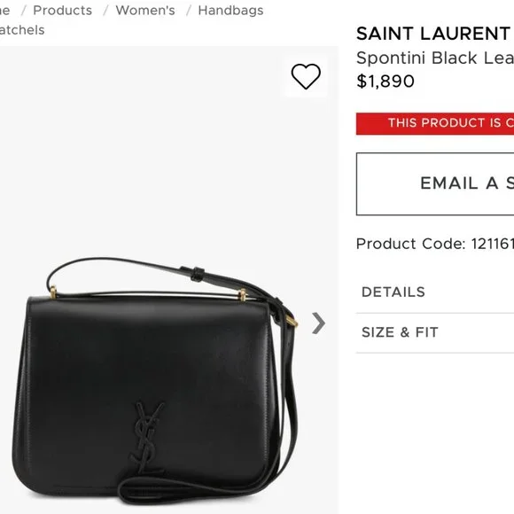 Yves Saint Laurent Spontini Saddle Bag Black in Smooth Calfskin Monogram Camera - Picture 17 of 17